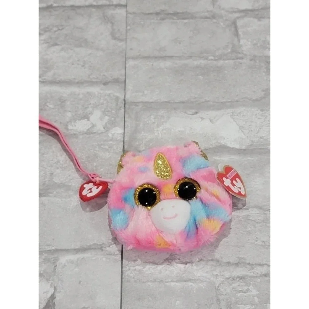 Ty Gear Beanie Boos Fantasia The Unicorn Wristlet Coin Purse With Strap